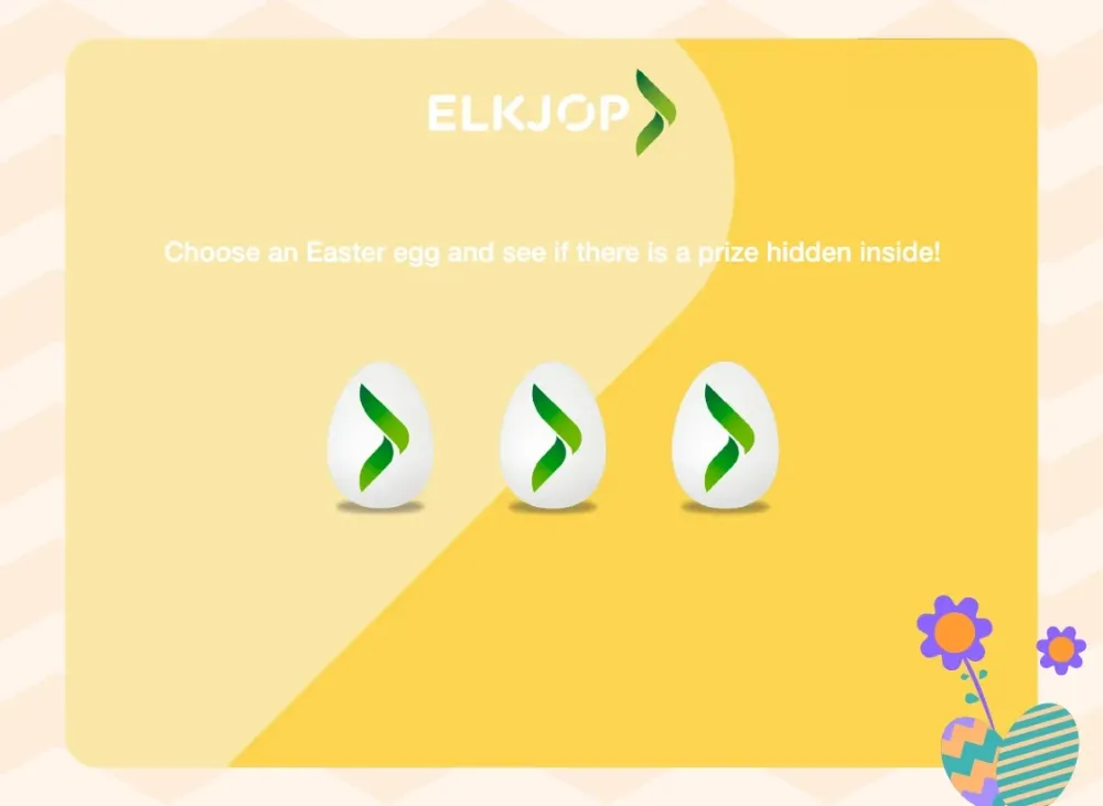 Elkjøp Easter mystery game with three eggs to choose from