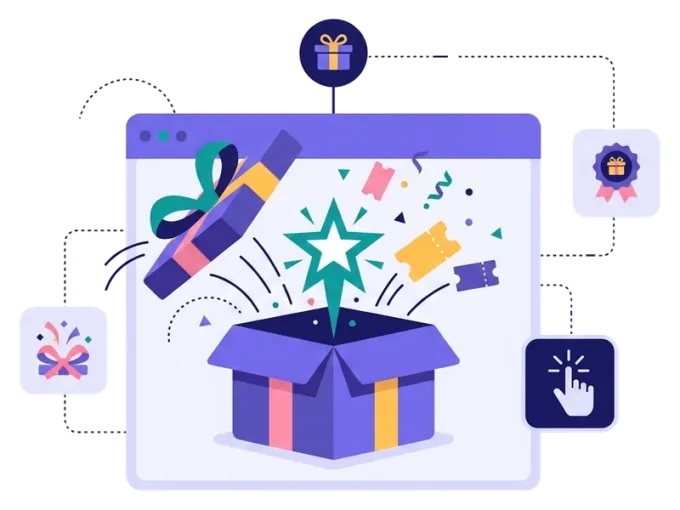 Gift surprise game: open a gift, win a prize