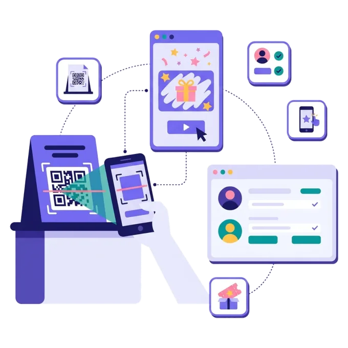 Turn shop visitors into contacts with one scan