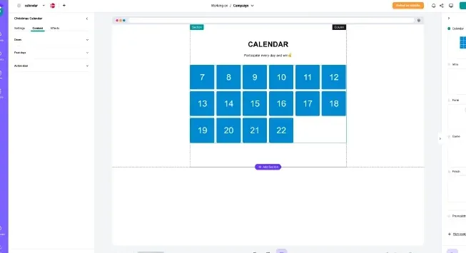 About the campaign calendar