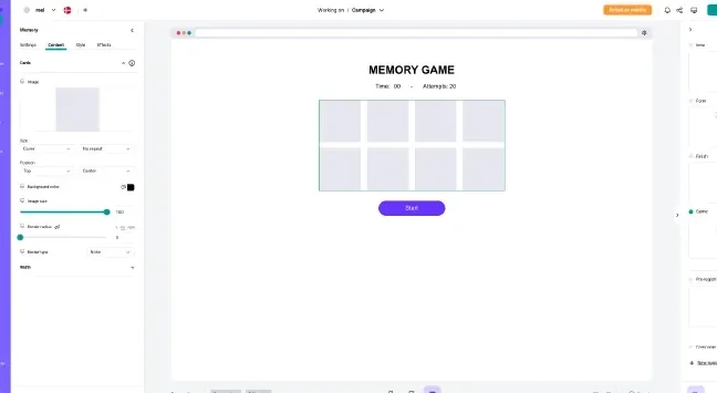 About the memory game