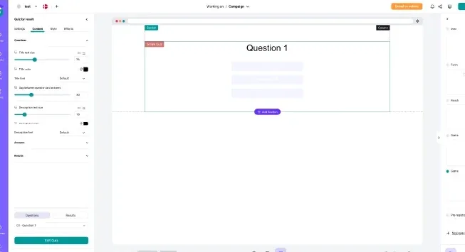 About the online quiz