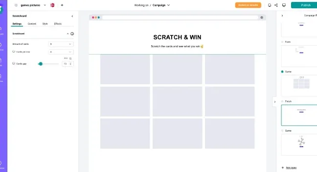 About the scratch card