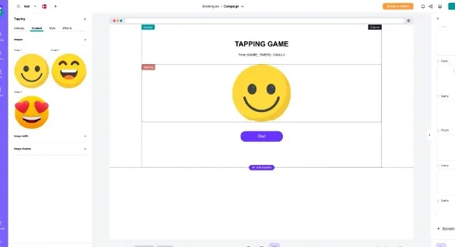 About the tap it game
