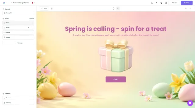 An Easter campaign, live in under a week