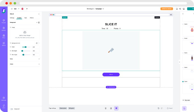 Slice it - Funktionen