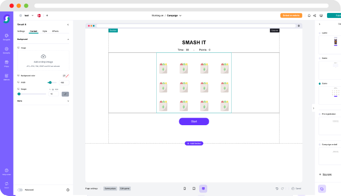 Smash it - Funktionen